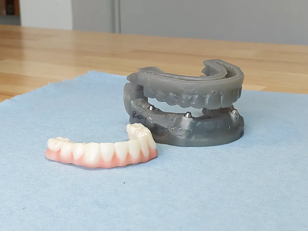 Printed prototype bridge on the model