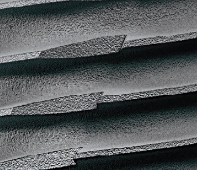 DIO implant surface under microscope